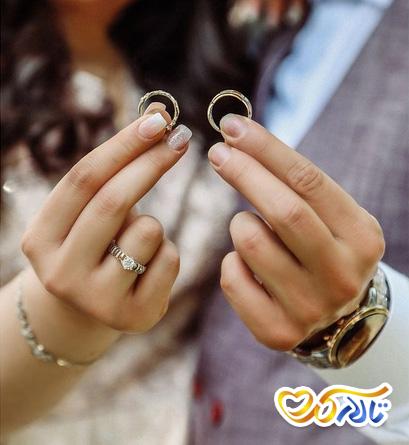 ژست عکس حلقه ازدواج