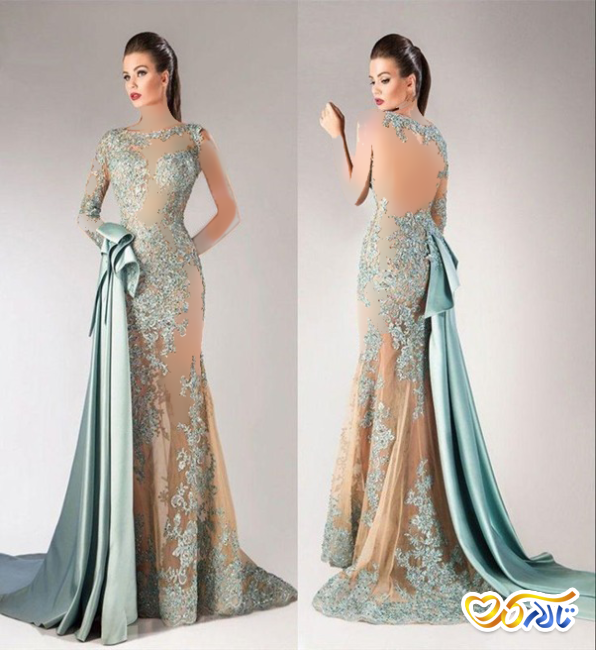 لباس مجلسی یقه گرد