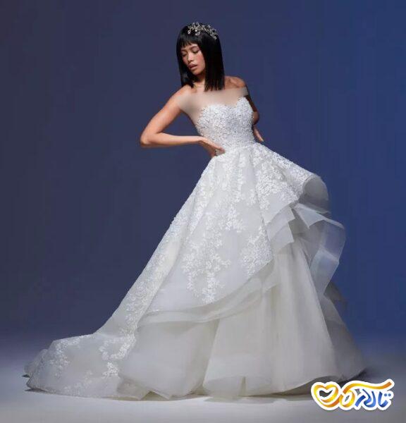  لباس عروس دکلته