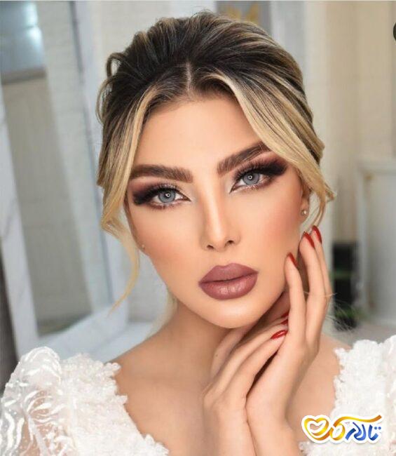 مدل میکاپ و شینیون کوتاه برای عقد 