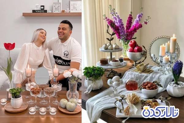 ایده های جدید تزئین سفره هفت سین عروس