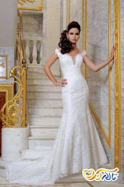 لباس عروس دکولته لاکچری