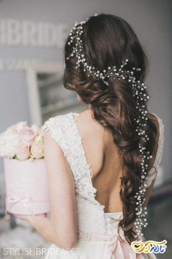 شینیون مو با ریشه های کریستالی بلند