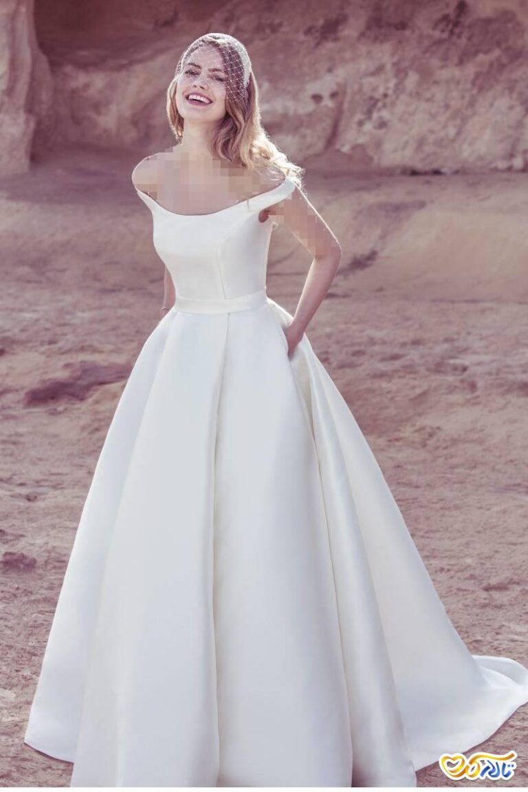 لباس عروس بدون شانه دامن دار