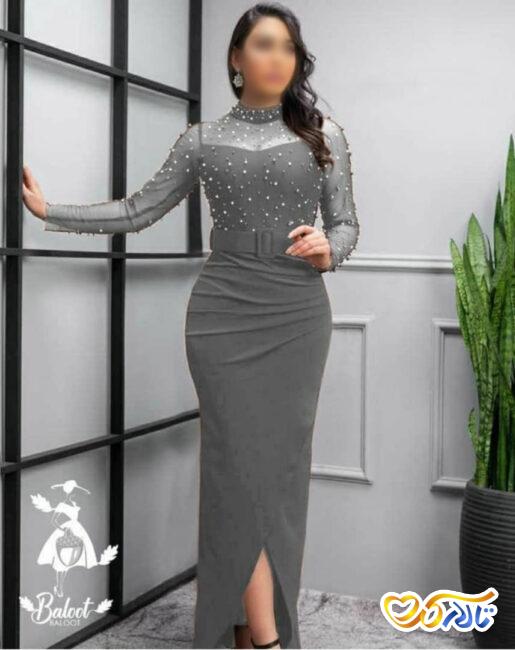 لباس خواستگاری حریر با مروارید