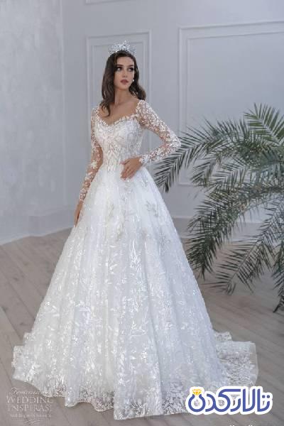 لباس عروس ای لاین مدل جدید