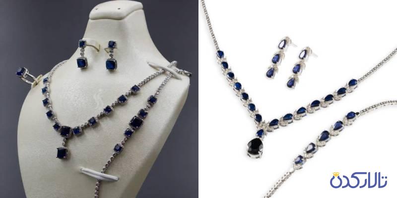 سرویس جواهرات یاقوت کبود عروس