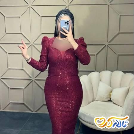 مدل لباس مجلسی یقه دلبری
