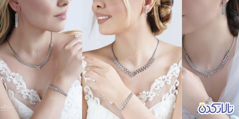 سرویس طلای تراش خورده بدون نگین عروس