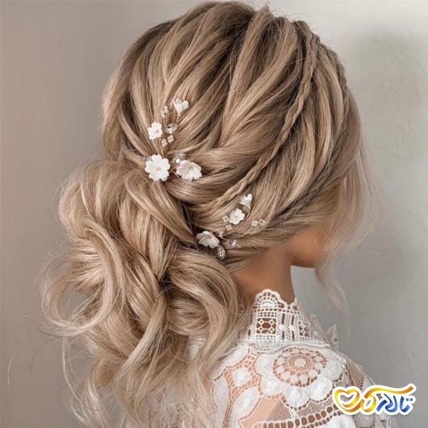 انواع مدل موی عروس برای فرم صورت گرد