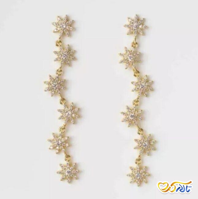 گوشواره آویزونی زیبا برای عروس