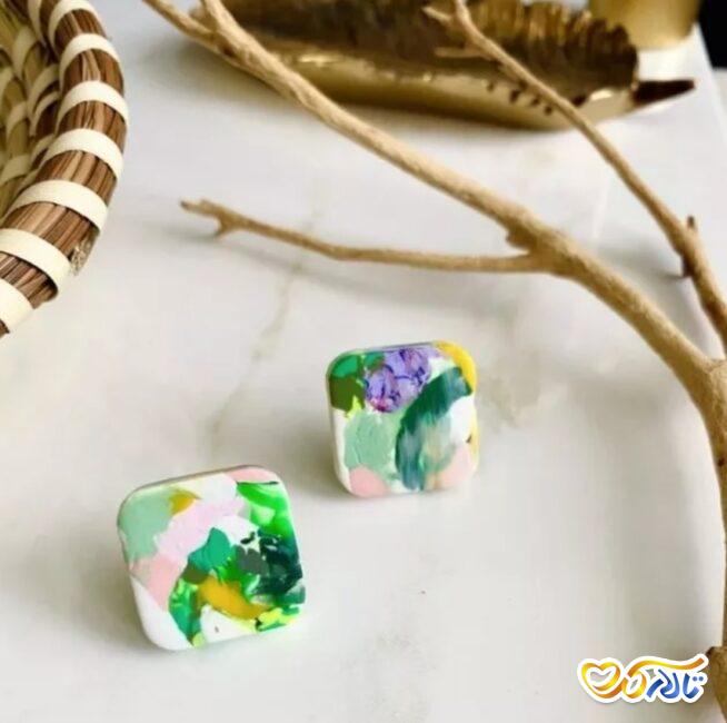 گوشواره ی رنگی زیبا برای عروس