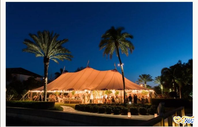 تشریفات برگزاری مراسم نامزدی در فضای باز نصب چادر و سقف متحرک