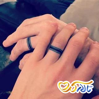 تتو حلقه عروسی ساده 