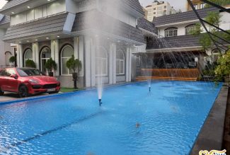 دکوراسیون و فضای باز تالار پذیرایی لیان