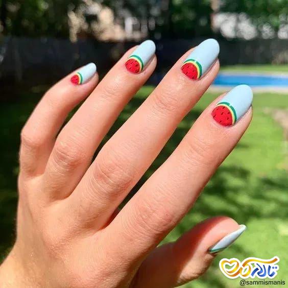 مدل های طراحی ناخن یلدایی عروس