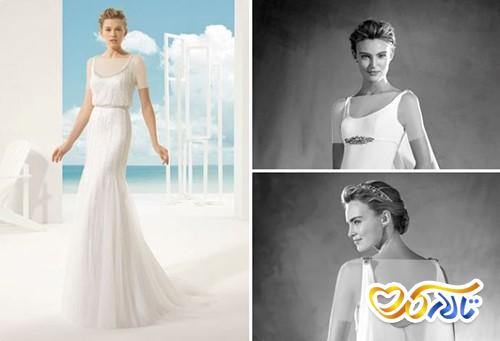 لباس عروس یقه U