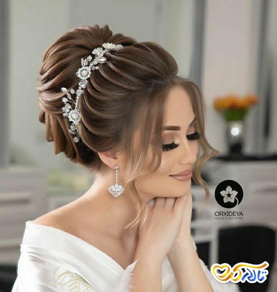 شینیون  خطی موی عروس