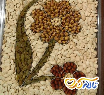 تزئینآجیل شب یلدای عروس به شکل گل
