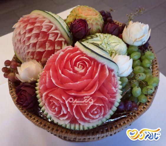 تزئین هندوانه شب یلدا