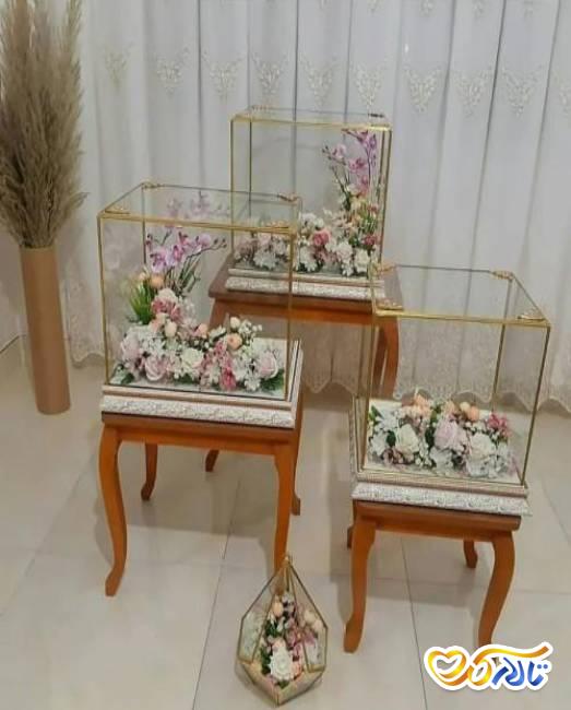 تزیین وسایل بله برون در باکس شیشه ای